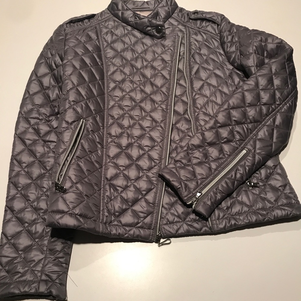 Kenneth Cole Silver Gray Moto jacket - NWOT